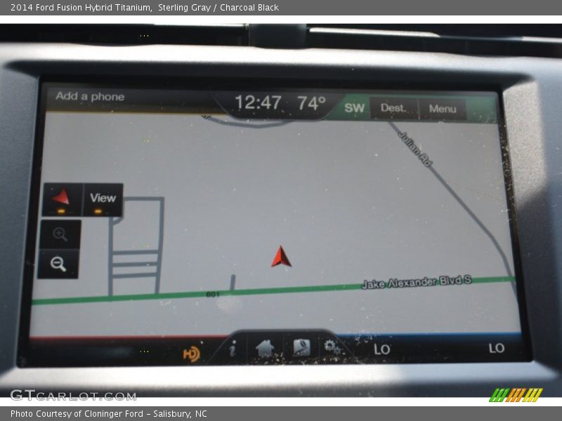 Sterling Gray / Charcoal Black 2014 Ford Fusion Hybrid Titanium