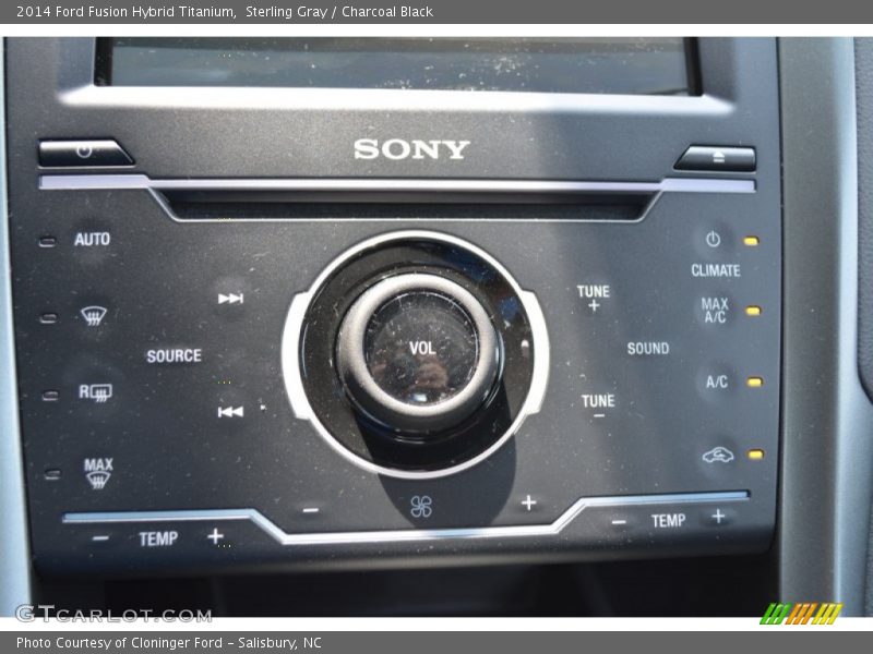 Sterling Gray / Charcoal Black 2014 Ford Fusion Hybrid Titanium