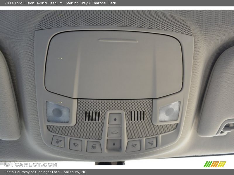 Sterling Gray / Charcoal Black 2014 Ford Fusion Hybrid Titanium