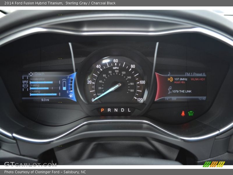 Sterling Gray / Charcoal Black 2014 Ford Fusion Hybrid Titanium