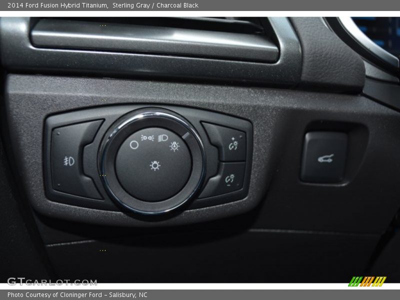 Sterling Gray / Charcoal Black 2014 Ford Fusion Hybrid Titanium