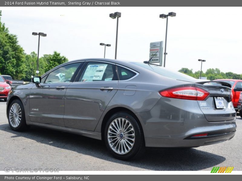 Sterling Gray / Charcoal Black 2014 Ford Fusion Hybrid Titanium
