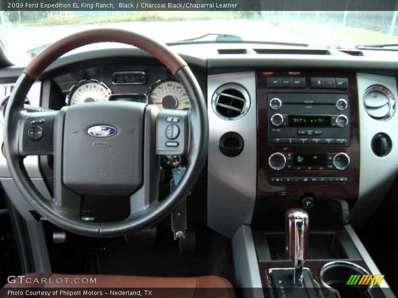Black / Charcoal Black/Chaparral Leather 2009 Ford Expedition EL King Ranch