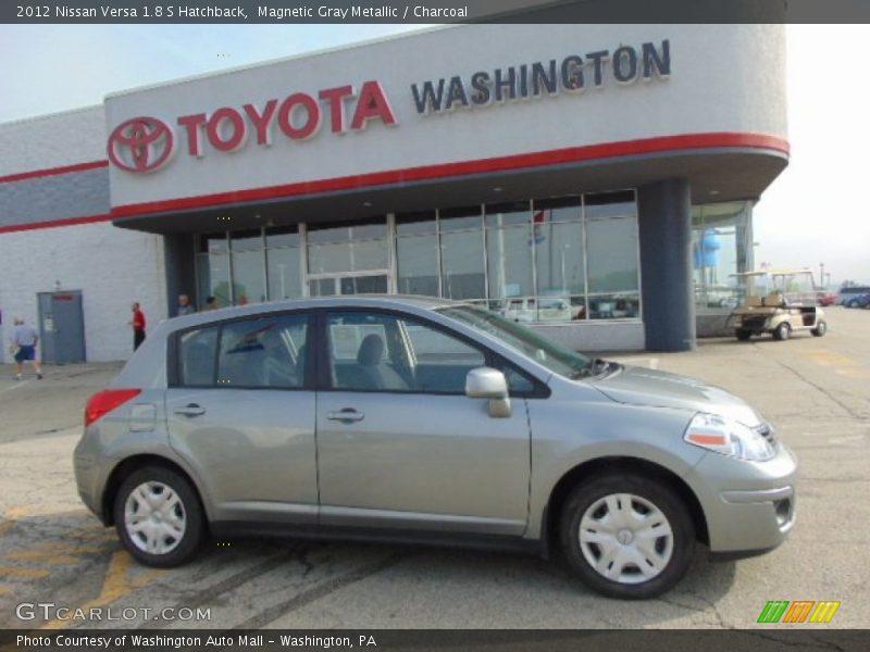 Magnetic Gray Metallic / Charcoal 2012 Nissan Versa 1.8 S Hatchback