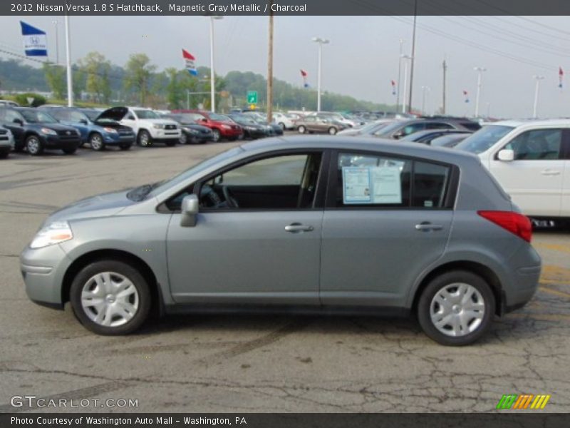 Magnetic Gray Metallic / Charcoal 2012 Nissan Versa 1.8 S Hatchback
