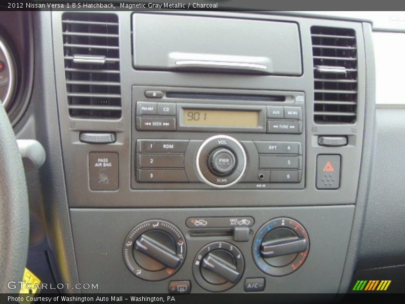Magnetic Gray Metallic / Charcoal 2012 Nissan Versa 1.8 S Hatchback