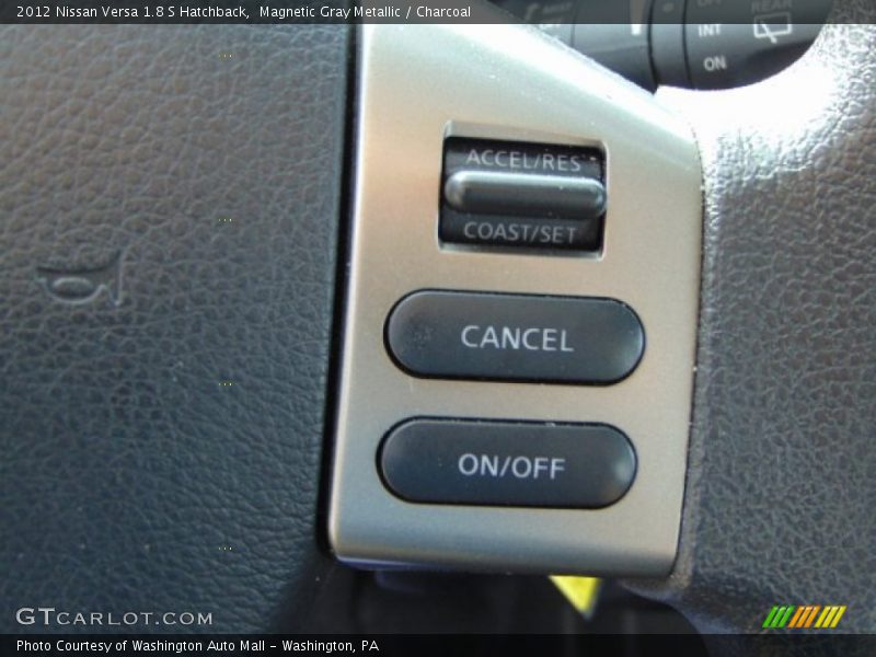 Magnetic Gray Metallic / Charcoal 2012 Nissan Versa 1.8 S Hatchback