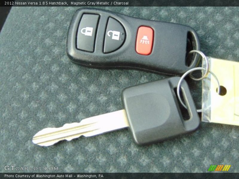 Magnetic Gray Metallic / Charcoal 2012 Nissan Versa 1.8 S Hatchback