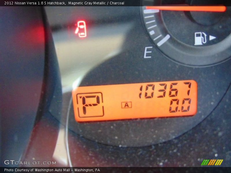 Magnetic Gray Metallic / Charcoal 2012 Nissan Versa 1.8 S Hatchback