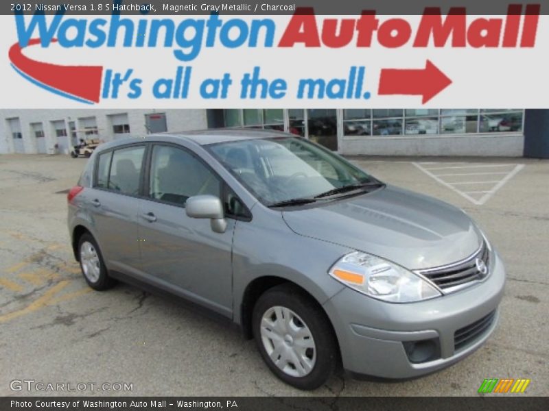 Magnetic Gray Metallic / Charcoal 2012 Nissan Versa 1.8 S Hatchback