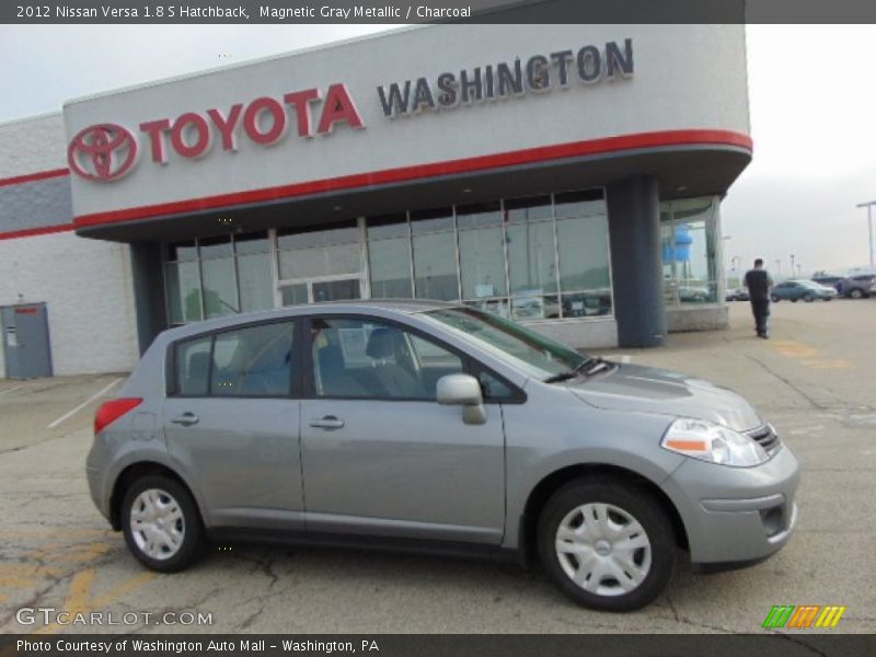 Magnetic Gray Metallic / Charcoal 2012 Nissan Versa 1.8 S Hatchback