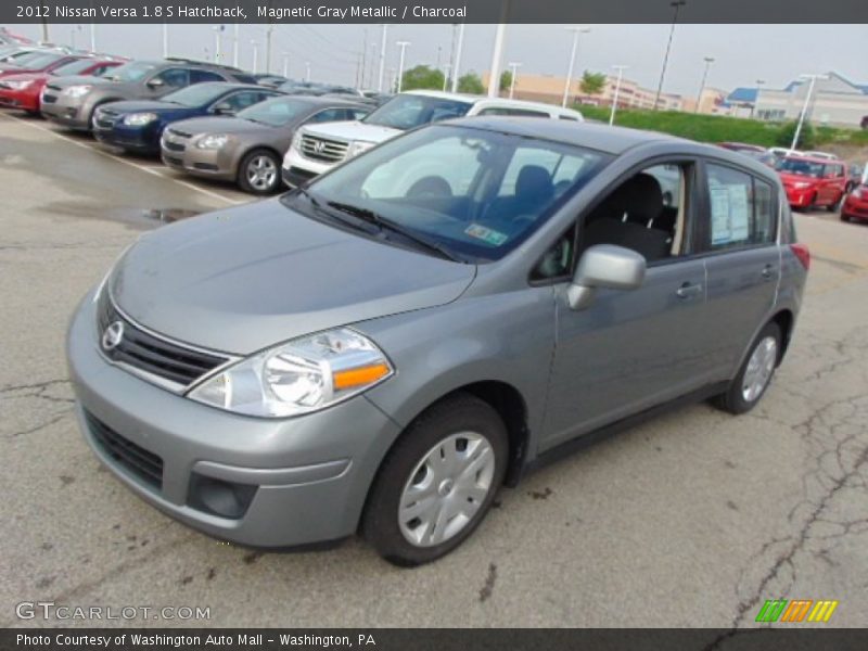 Magnetic Gray Metallic / Charcoal 2012 Nissan Versa 1.8 S Hatchback