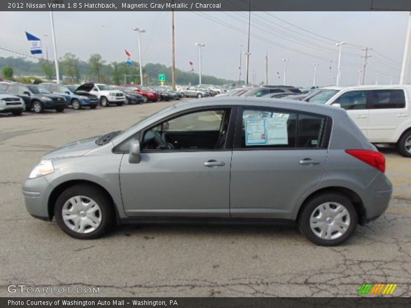 Magnetic Gray Metallic / Charcoal 2012 Nissan Versa 1.8 S Hatchback