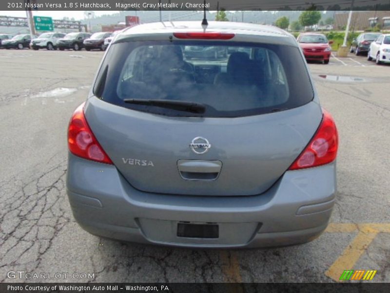 Magnetic Gray Metallic / Charcoal 2012 Nissan Versa 1.8 S Hatchback