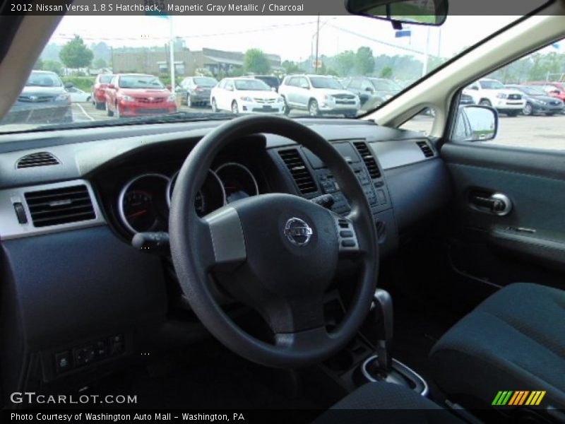 Magnetic Gray Metallic / Charcoal 2012 Nissan Versa 1.8 S Hatchback