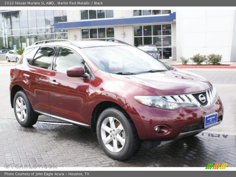 Merlot Red Metallic / Black 2010 Nissan Murano SL AWD