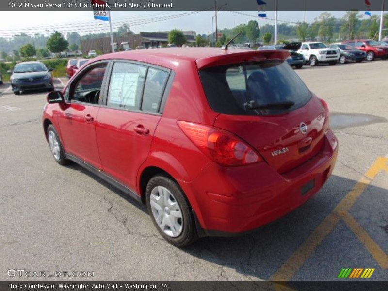 Red Alert / Charcoal 2012 Nissan Versa 1.8 S Hatchback