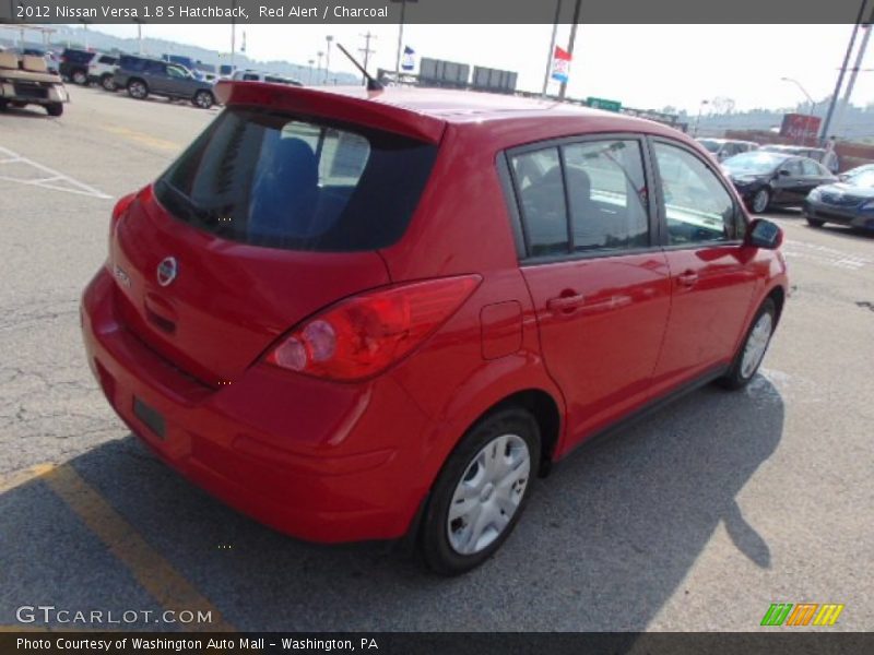 Red Alert / Charcoal 2012 Nissan Versa 1.8 S Hatchback