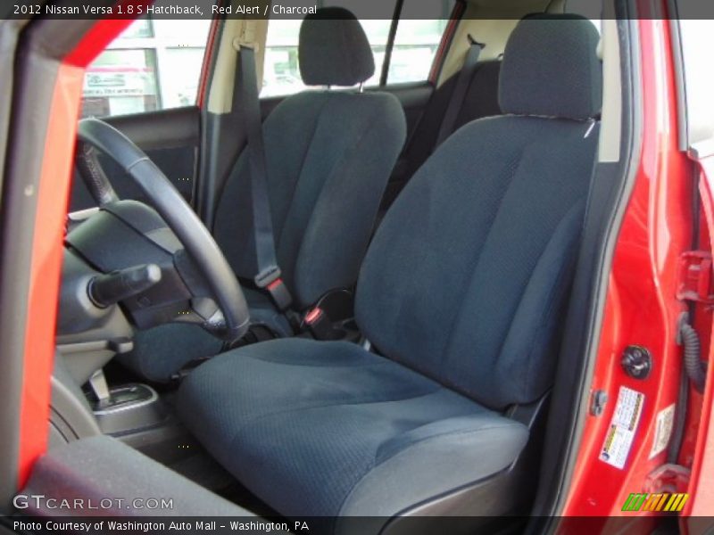 Red Alert / Charcoal 2012 Nissan Versa 1.8 S Hatchback