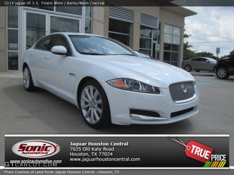 Polaris White / Barley/Warm Charcoal 2014 Jaguar XF 3.0