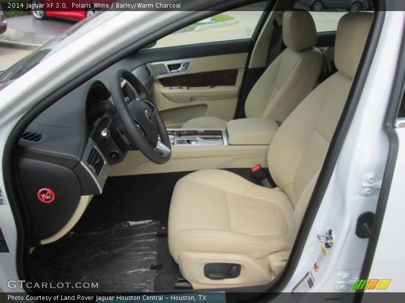 Polaris White / Barley/Warm Charcoal 2014 Jaguar XF 3.0