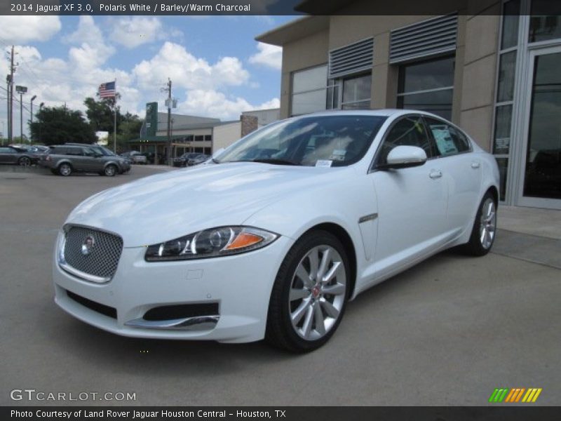 Polaris White / Barley/Warm Charcoal 2014 Jaguar XF 3.0