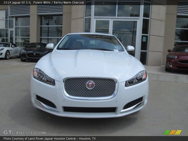 Polaris White / Barley/Warm Charcoal 2014 Jaguar XF 3.0