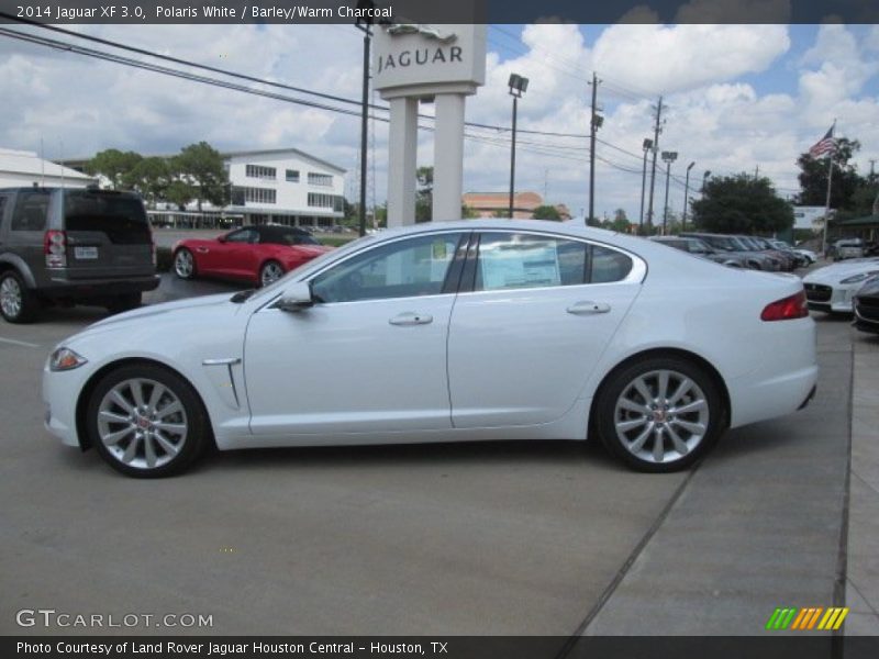 Polaris White / Barley/Warm Charcoal 2014 Jaguar XF 3.0
