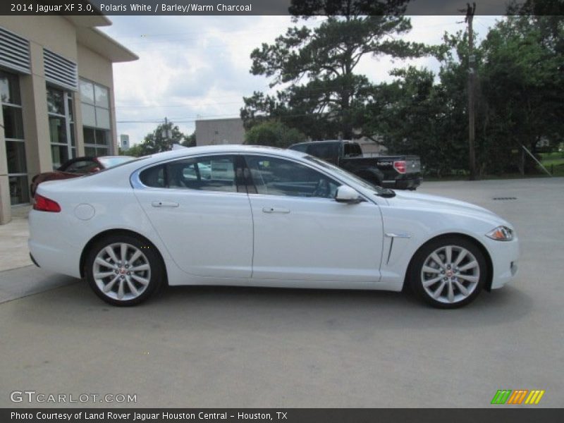 Polaris White / Barley/Warm Charcoal 2014 Jaguar XF 3.0