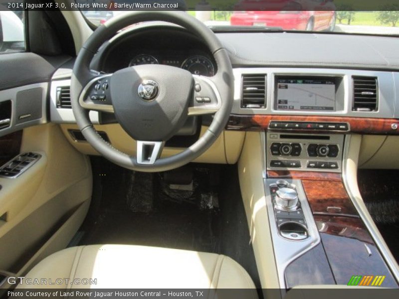 Polaris White / Barley/Warm Charcoal 2014 Jaguar XF 3.0