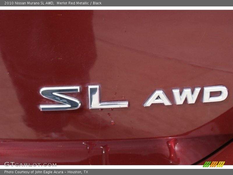 Merlot Red Metallic / Black 2010 Nissan Murano SL AWD