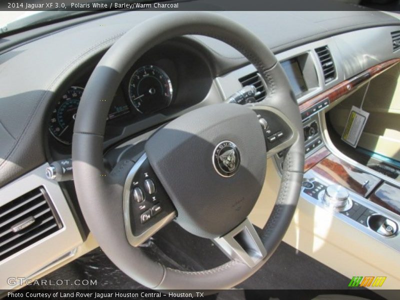 Polaris White / Barley/Warm Charcoal 2014 Jaguar XF 3.0