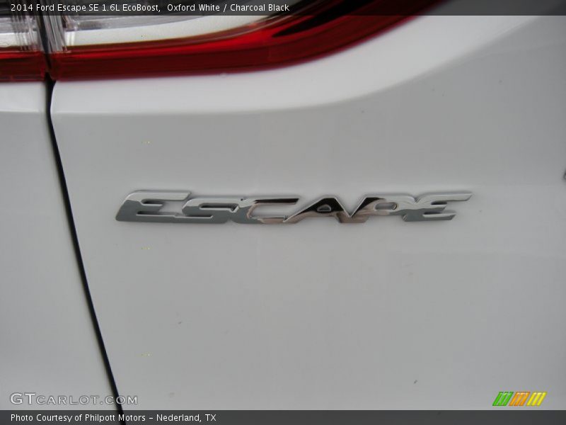 Oxford White / Charcoal Black 2014 Ford Escape SE 1.6L EcoBoost