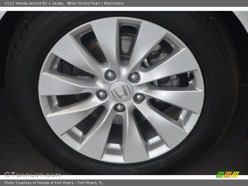 White Orchid Pearl / Black/Ivory 2013 Honda Accord EX-L Sedan