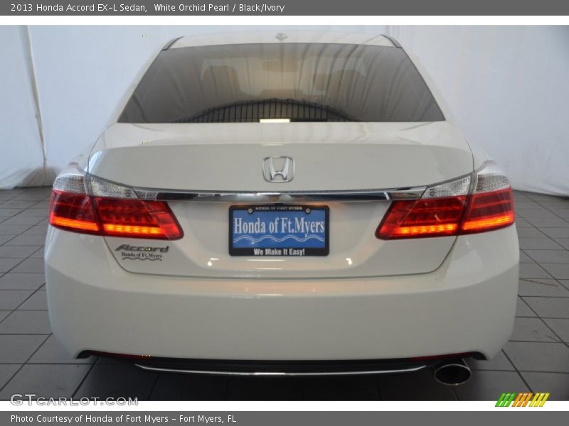 White Orchid Pearl / Black/Ivory 2013 Honda Accord EX-L Sedan