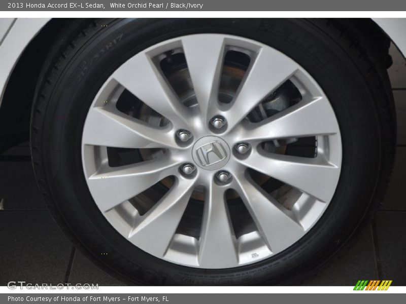 White Orchid Pearl / Black/Ivory 2013 Honda Accord EX-L Sedan