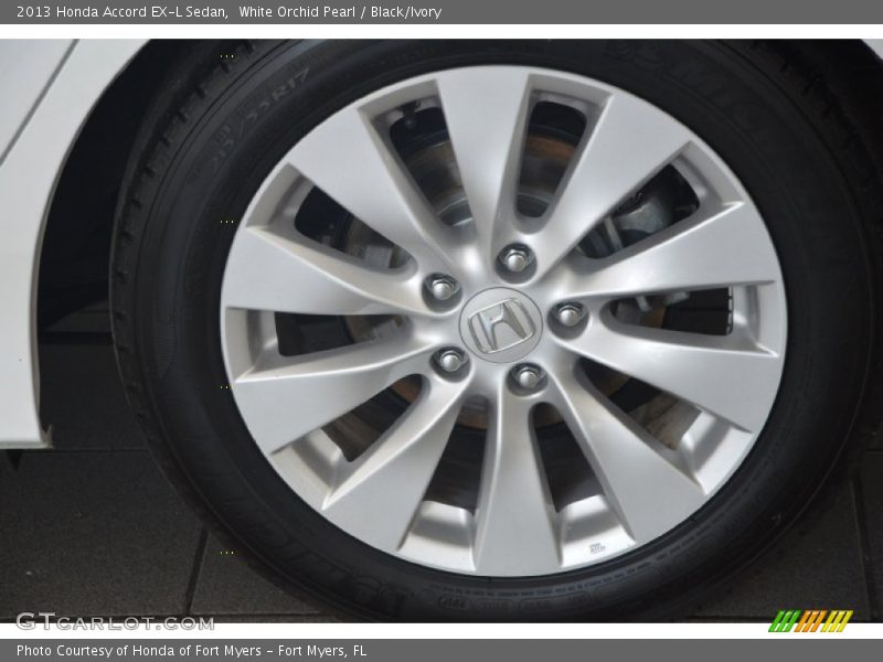 White Orchid Pearl / Black/Ivory 2013 Honda Accord EX-L Sedan