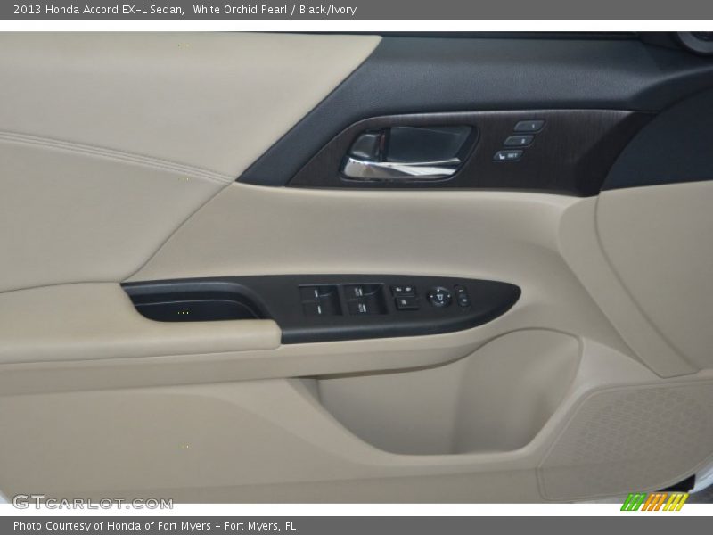 White Orchid Pearl / Black/Ivory 2013 Honda Accord EX-L Sedan