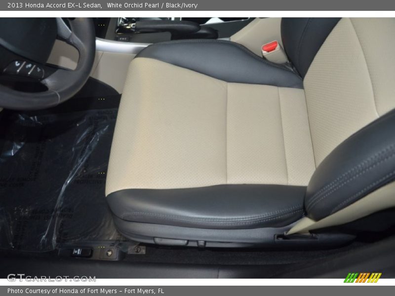 White Orchid Pearl / Black/Ivory 2013 Honda Accord EX-L Sedan