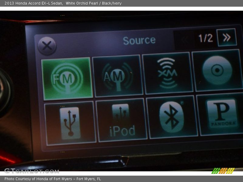 White Orchid Pearl / Black/Ivory 2013 Honda Accord EX-L Sedan