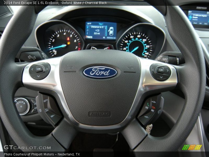 Oxford White / Charcoal Black 2014 Ford Escape SE 1.6L EcoBoost