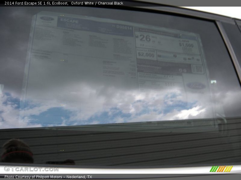 Oxford White / Charcoal Black 2014 Ford Escape SE 1.6L EcoBoost