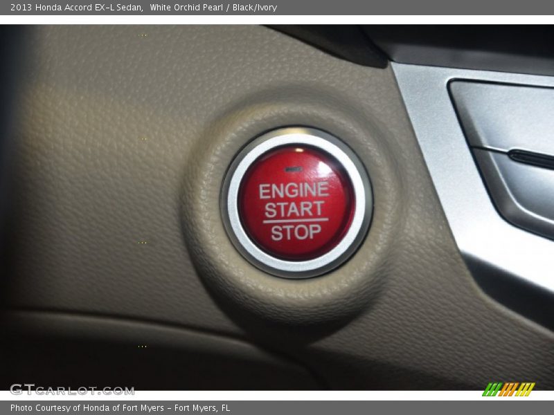 White Orchid Pearl / Black/Ivory 2013 Honda Accord EX-L Sedan