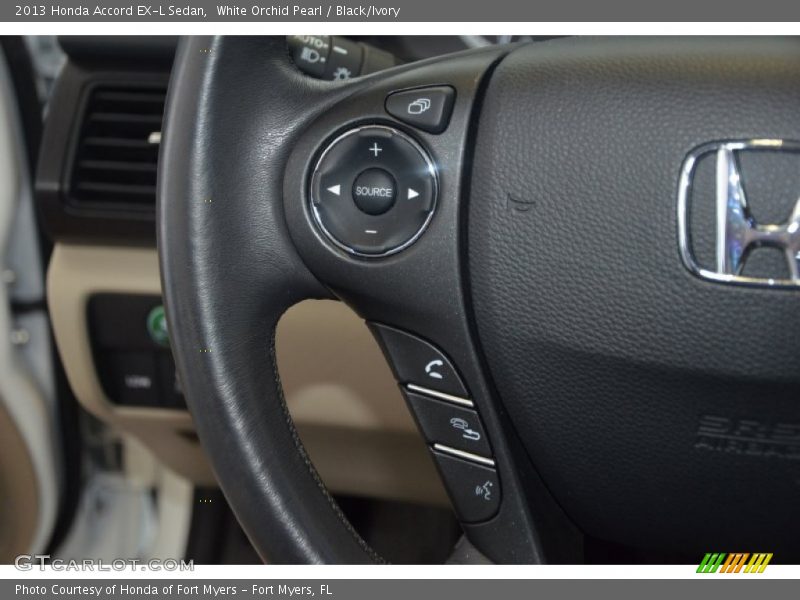 White Orchid Pearl / Black/Ivory 2013 Honda Accord EX-L Sedan