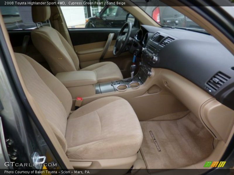 Cypress Green Pearl / Sand Beige 2008 Toyota Highlander Sport 4WD