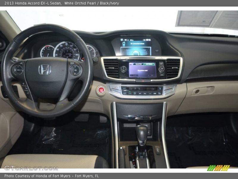 White Orchid Pearl / Black/Ivory 2013 Honda Accord EX-L Sedan