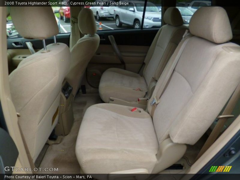 Cypress Green Pearl / Sand Beige 2008 Toyota Highlander Sport 4WD