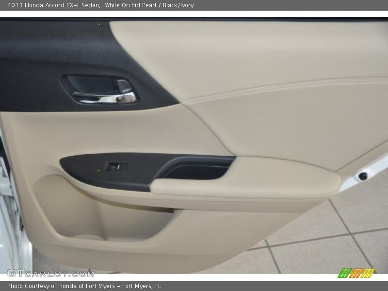 White Orchid Pearl / Black/Ivory 2013 Honda Accord EX-L Sedan
