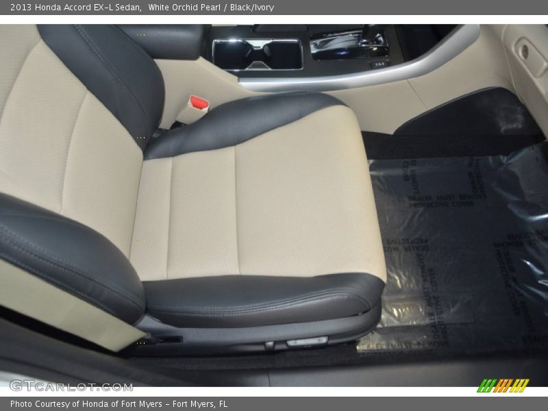 White Orchid Pearl / Black/Ivory 2013 Honda Accord EX-L Sedan