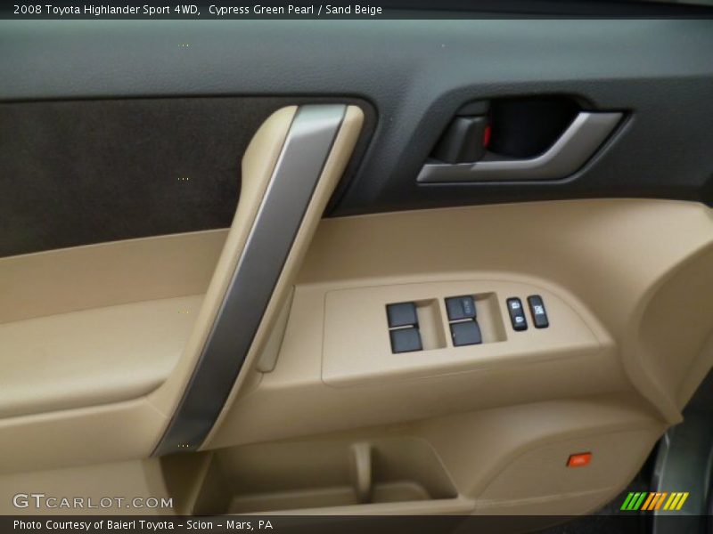 Cypress Green Pearl / Sand Beige 2008 Toyota Highlander Sport 4WD